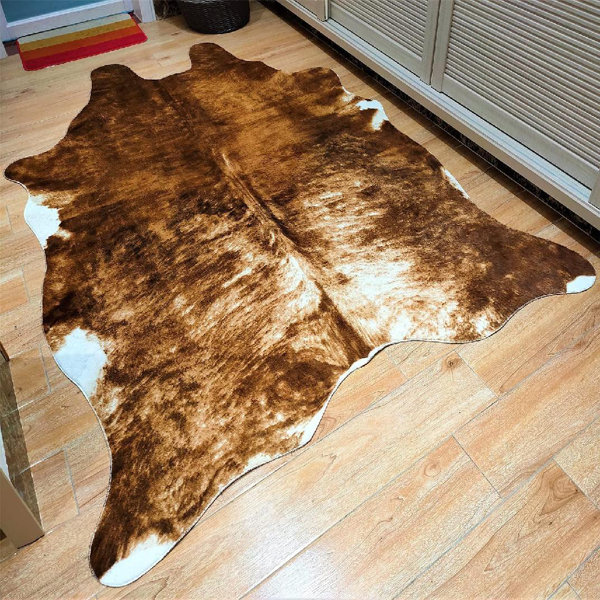 Foundry Select Brindle Cowhide Rug Large,4.6Ft X 6.6Ft Cow Skin Rug